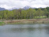 まるやち湖からの阿弥陀岳・横岳