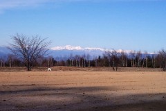 深山から北アルプスを望む