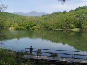 竜神池を発見