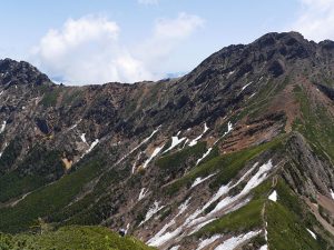 阿弥陀からの赤岳と横岳